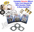 Yamaha Genuine Mikuni Triple Carb Rebuild Kit & Needle / Seat Gp1200r