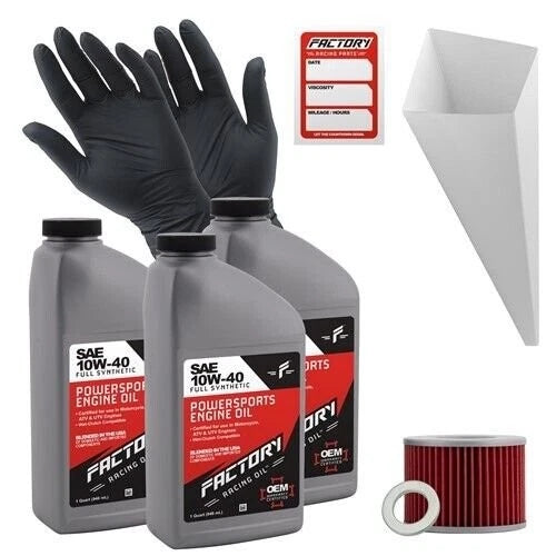 Factory Racing Parts 10W-40 3 Quart Oil Change Kit For Honda Cb350f