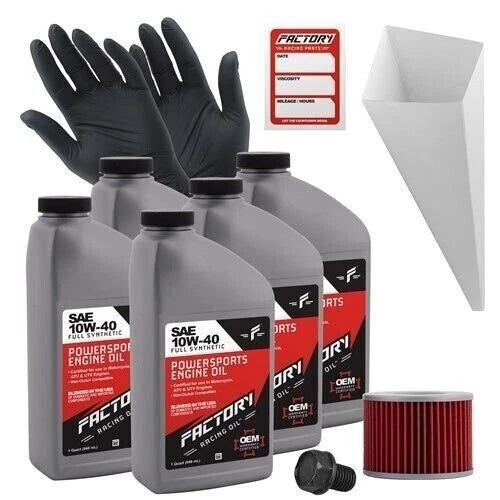 Factory Racing Parts 10w40 5qt Oil Change Kit For Kawasaki Zg1200