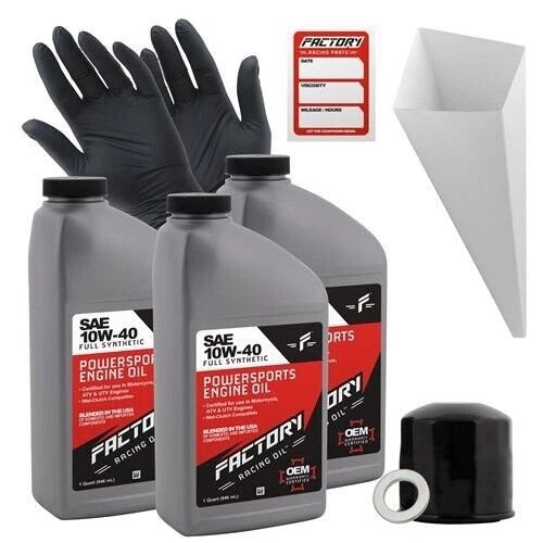 Factory Racing Parts 10W-40 3qt Oil Change Kit For Honda Cb700sc