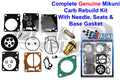 Seadoo Genuine Mikuni Carburetor Rebuild Kit Needle Seat & Base