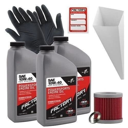 Factory Racing Parts 10w40 3qt Oil Change Kit For Kawasaki Kfx400