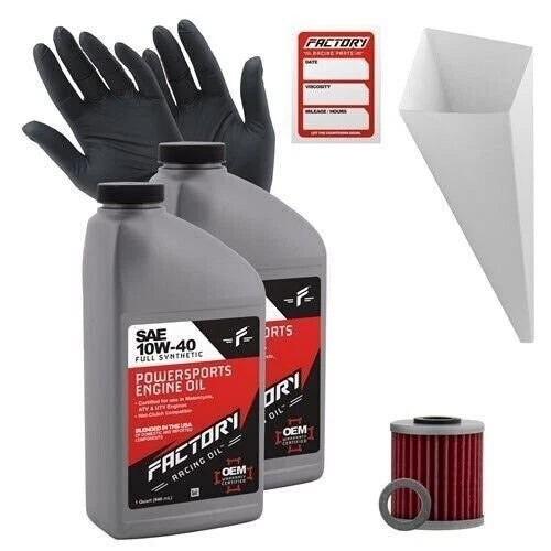 Factory Racing Parts 10w40 2qt Oil Change Kit For | Hook & Hull Co