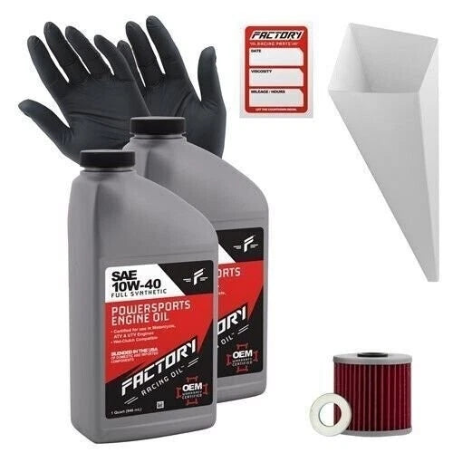 Factory Racing Parts 10w40 2qt Oil Change Kit For Kawasaki Kef300